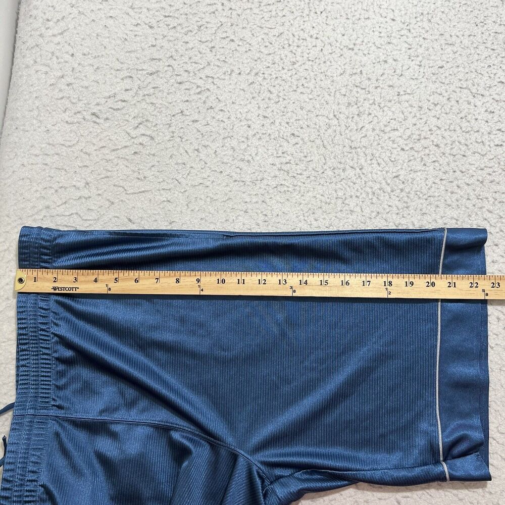 Tek Gear Men's Medium Shiny Silky Athletic Drawstring Blue Shorts 10" Inseam - Picture 9 of 10